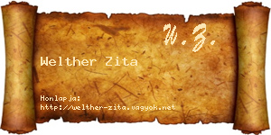 Welther Zita névjegykártya